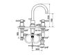 Scheme Wash basin mixer Flamant RVB 4027.11.45 Contemporary / Modern