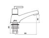 Scheme Wash basin mixer Flamant RVB 4031.11.33 Contemporary / Modern