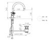 Scheme Wash basin mixer Flamant RVB 1920.11.47 Contemporary / Modern