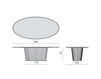 Scheme Dining table COLONNA Vittoria Frigerio by Frigerio Poltrone e Divani 2015 VF50944C Glass Art Deco / Art Nouveau