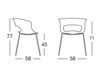Scheme Armchair MISS B ANTISHOCK 4 legs Scab Design / Scab Giardino S.p.a. Marzo 2690 100 2 Contemporary / Modern