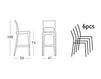 Scheme Bar stool ISY TECHNOPOLYMER BARSTOOL Scab Design / Scab Giardino S.p.a. Marzo 2328 81 Contemporary / Modern