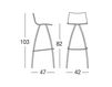 Scheme Bar stool Scab Design / Scab Giardino S.p.a. Collezione 2011 2305 30 Contemporary / Modern