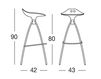 Scheme Bar stool Scab Design / Scab Giardino S.p.a. Sgabelli 2295  100 Contemporary / Modern