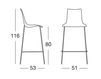 Scheme Bar stool Scab Design / Scab Giardino S.p.a. Marzo 2540 206 Contemporary / Modern