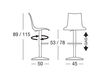 Scheme Bar stool ZEBRA UP ANTISHOCK BARSTOOL Scab Design / Scab Giardino S.p.a. Marzo 2287 315 Contemporary / Modern