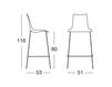 Scheme Bar stool ZEBRA TECHNOPOLYMER BARSTOOL Scab Design / Scab Giardino S.p.a. Marzo 2565 11 Contemporary / Modern