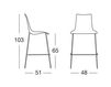 Scheme Bar stool Scab Design / Scab Giardino S.p.a. Marzo 2561 212 Contemporary / Modern