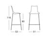 Scheme Bar stool Scab Design / Scab Giardino S.p.a. Collezione 2011 2555 Contemporary / Modern