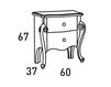 Scheme Nightstand Unique Vogue Panther COMODINO Classical / Historical 