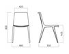 Scheme Chair Infiniti Design Indoor SEAME 4 LEGS Contemporary / Modern