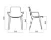Scheme Armchair Infiniti Design Indoor SEAME 4 LEGS WITH ARMS 1 Contemporary / Modern