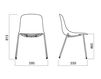 Scheme Chair Infiniti Design Indoor PURE LOOP BINUANCE 4 LEGS Contemporary / Modern
