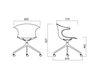 Scheme Armchair Infiniti Design Indoor LOOP 3D VINTERIO SWIVEL WITH CASTORS Contemporary / Modern