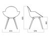 Scheme Armchair Infiniti Design Indoor COOKIE WOODEN LEGS 1 Contemporary / Modern