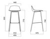 Scheme Bar stool Infiniti Design Indoor PURE LOOP MINI BAR STOOL Contemporary / Modern