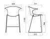 Scheme Bar stool Infiniti Design Indoor LOOP BAR STOOL UPHOLSTERED Contemporary / Modern