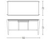 Scheme Writing desk Athos Pacini & Cappellini Made In Italy 5470 Athos Contemporary / Modern