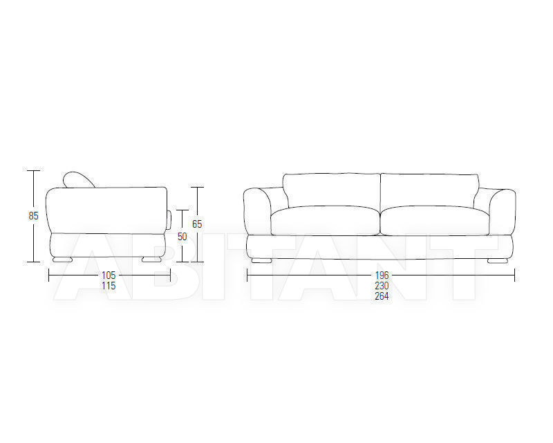 Sofa Harem Ivory Siwa By Zandarin Silvano Divani E Poltrone Harem 1964x115 2 Sedili Leather Buy Order Online On Abitant
