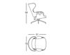 Scheme Office chair LOUNGER B.D (Barcelona Design) ARMCHAIRS LOUNGER Armchair Swivel structure 1 Loft / Fusion / Vintage / Retro